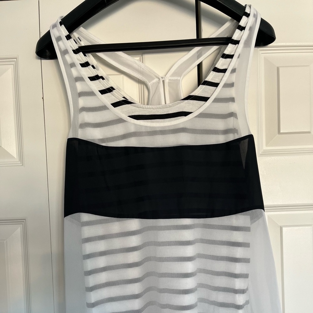 Express Black & White Tank